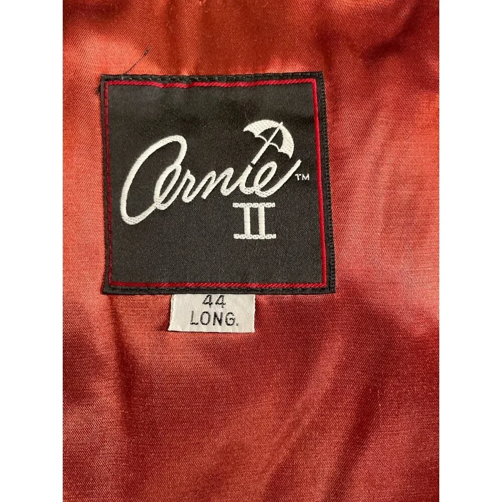 Vintage Arnie II Trench Coat Mens 44L Khaki Zip Out Lining Pockets Belted - Picture 10 of 13